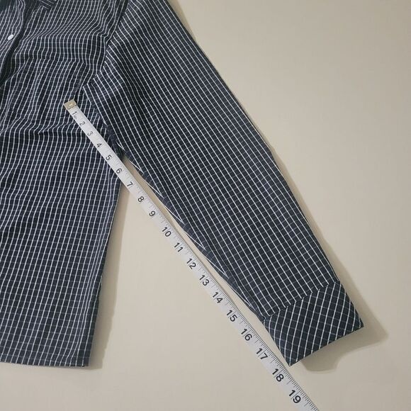 Ann Taylor Black Check Button-Down Shirt - Picture 6 of 14